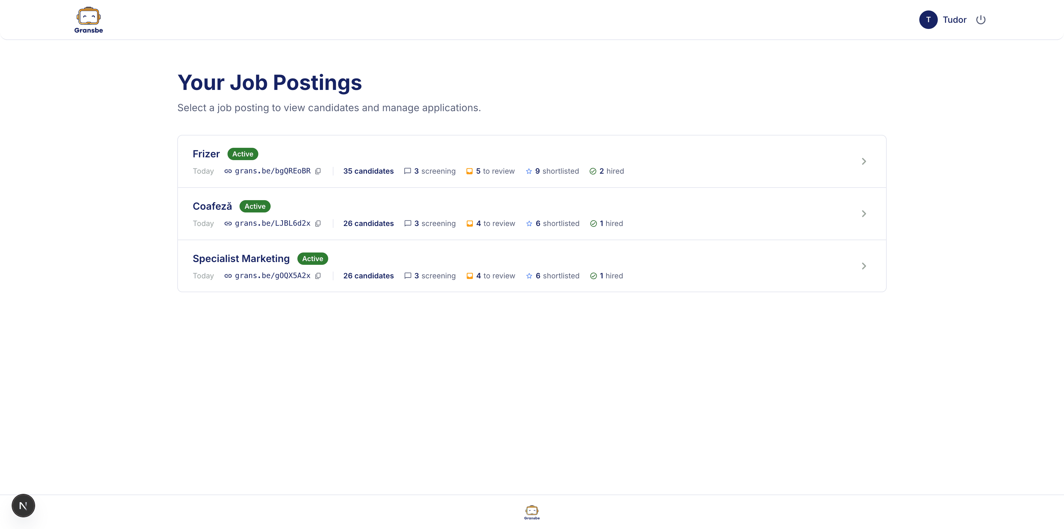 Post a job & share the link